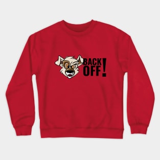 Karate Dog Back Off (Side Text) Crewneck Sweatshirt